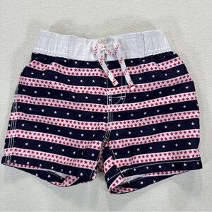 GAP Kids Red, White, Blue Star Swim Trunk Shorts
